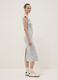 Grey sleeveless fitted dress in stretch cotton_1