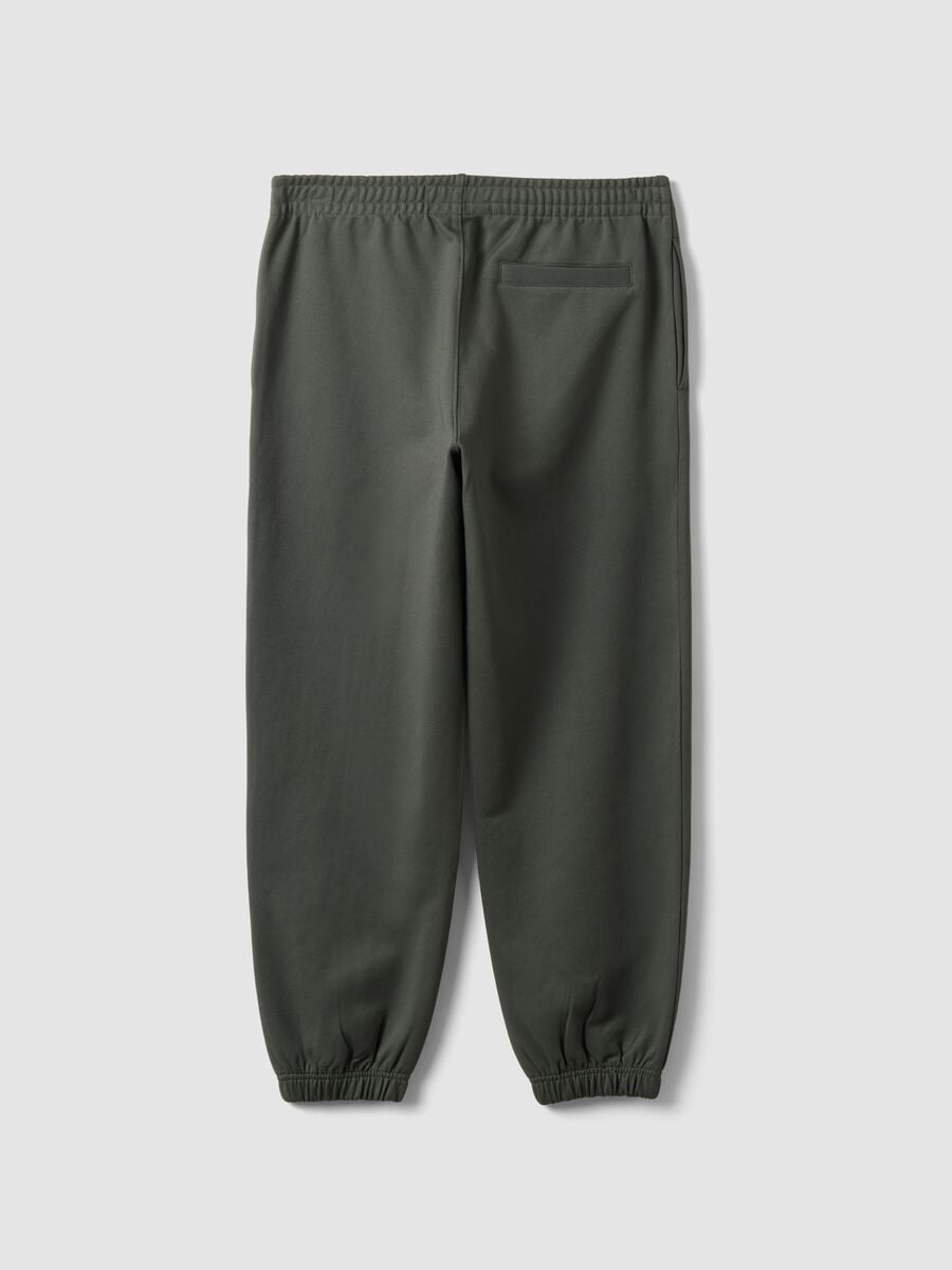 Pantaloni jogger verdi in tessuto elasticizzato relaxed fit_2