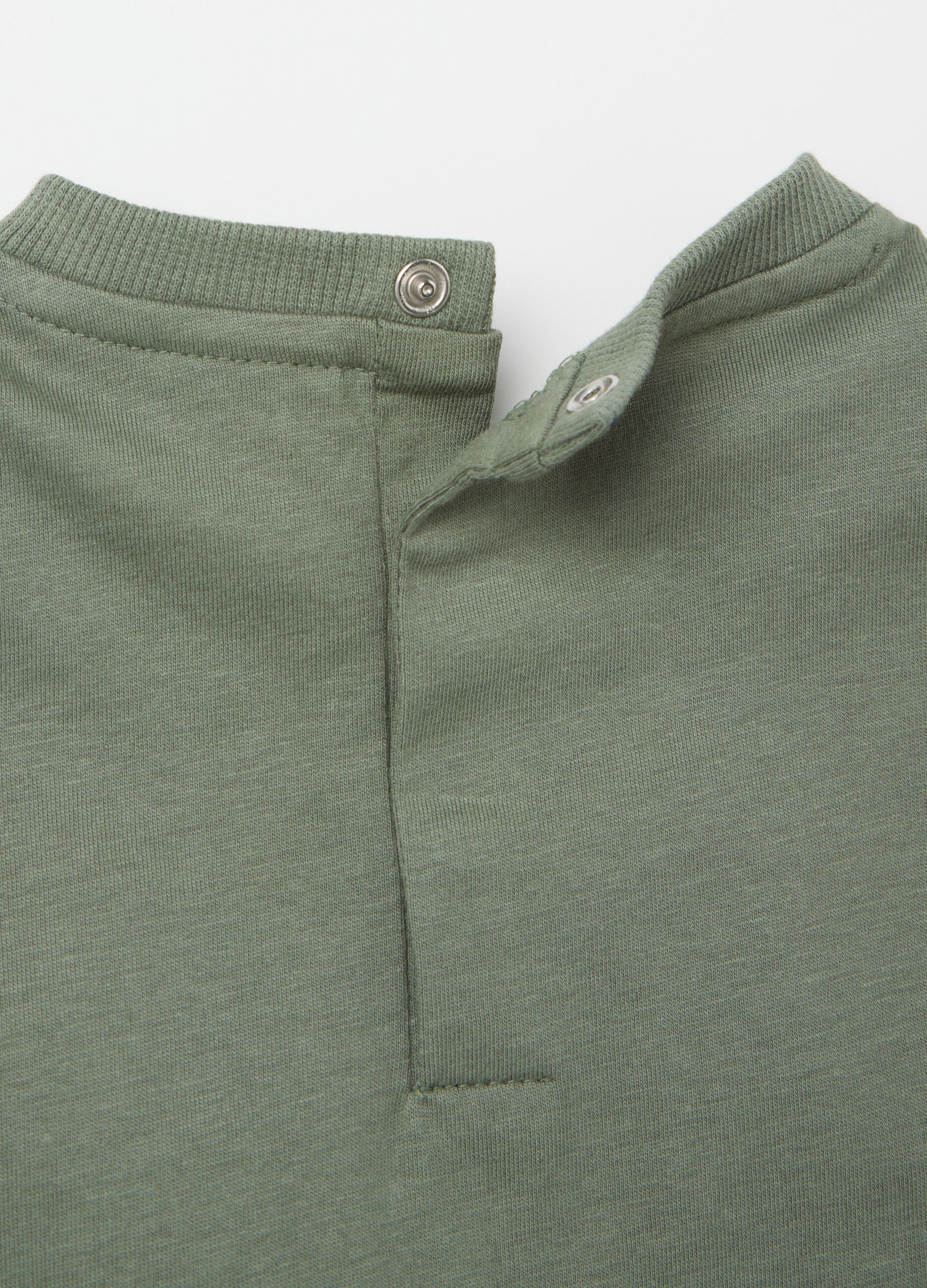 Jogging set blu e verde con ricamo Topolino 