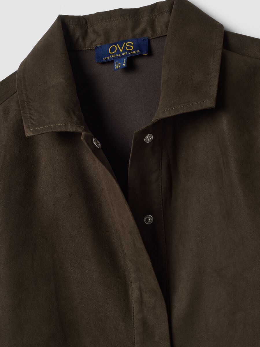 Camicia marrone regular fit con collo classico_1