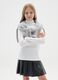 Girls' pure cotton white slim fit T-shirt_0