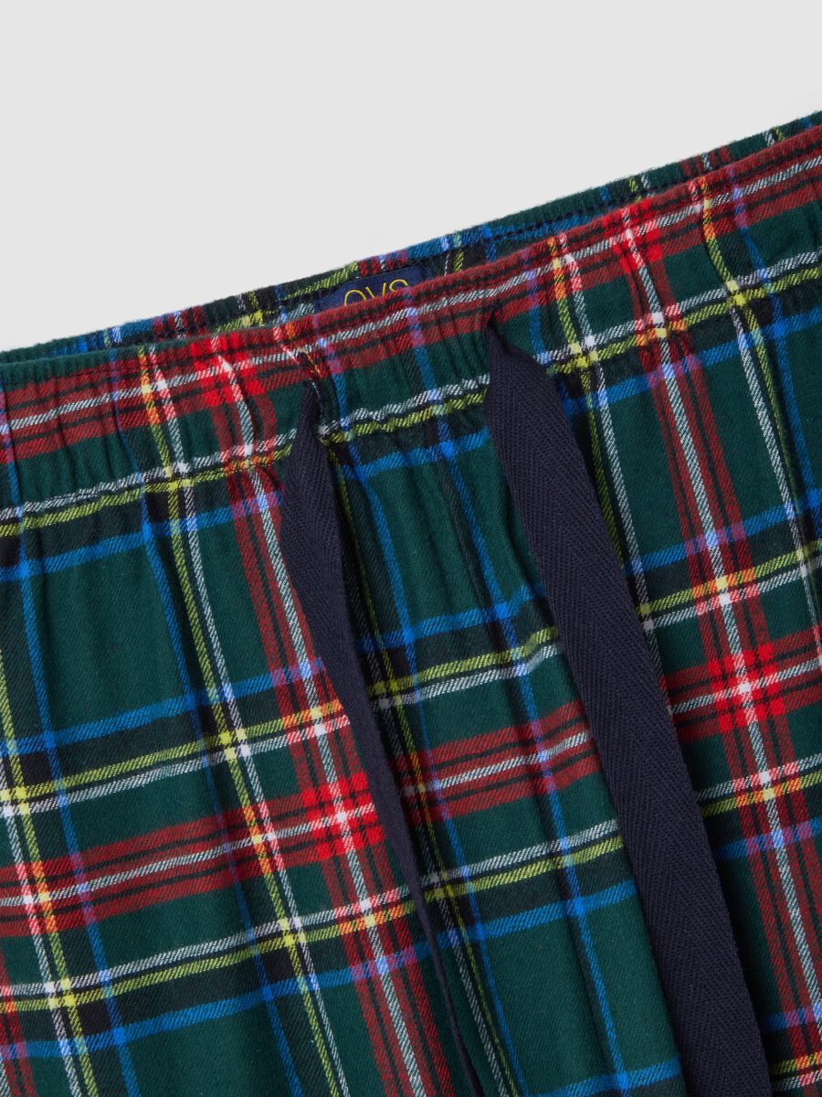 Multicoloured Check Pure Cotton Pyjama Trousers_1