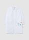 Girls' school smock in white cotton blend with unicorn_0