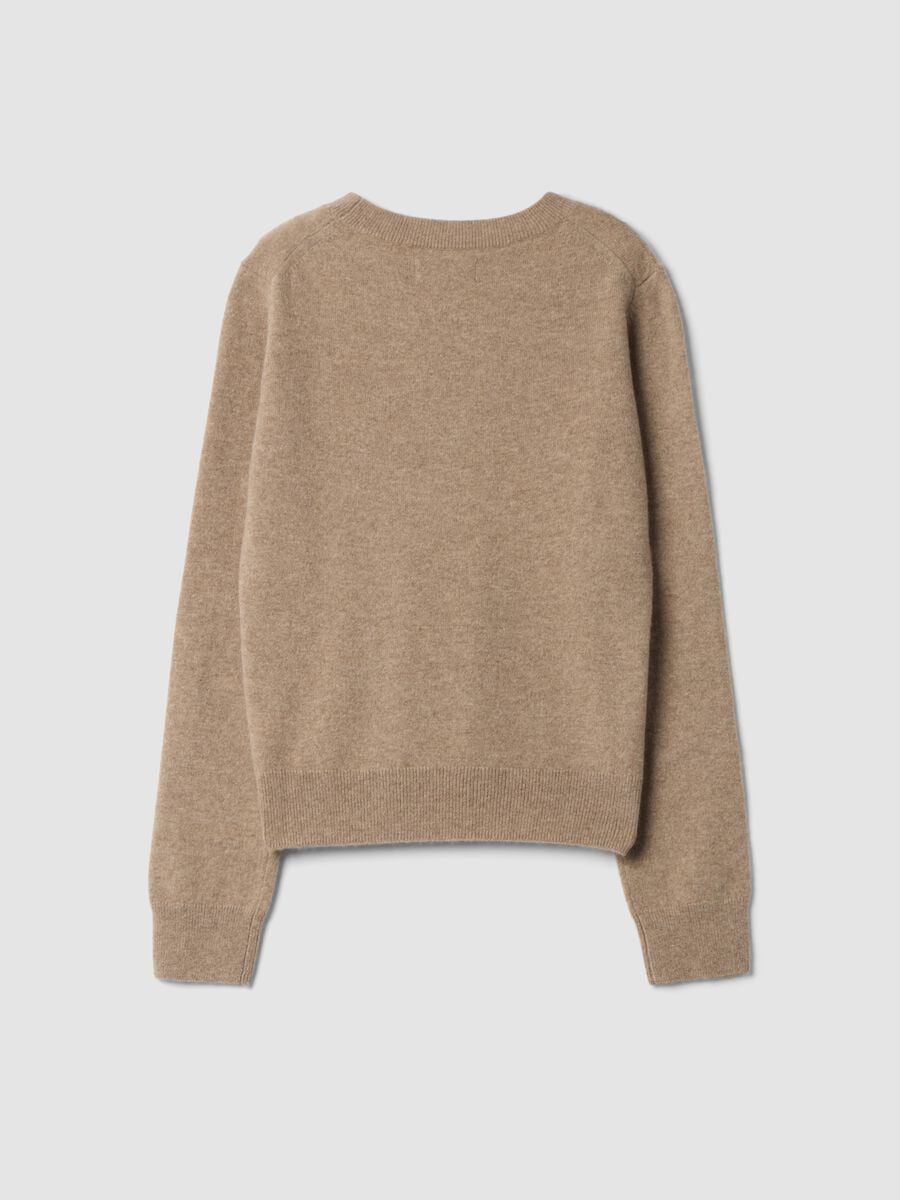 Beige pure cashmere crew-neck jumper_2