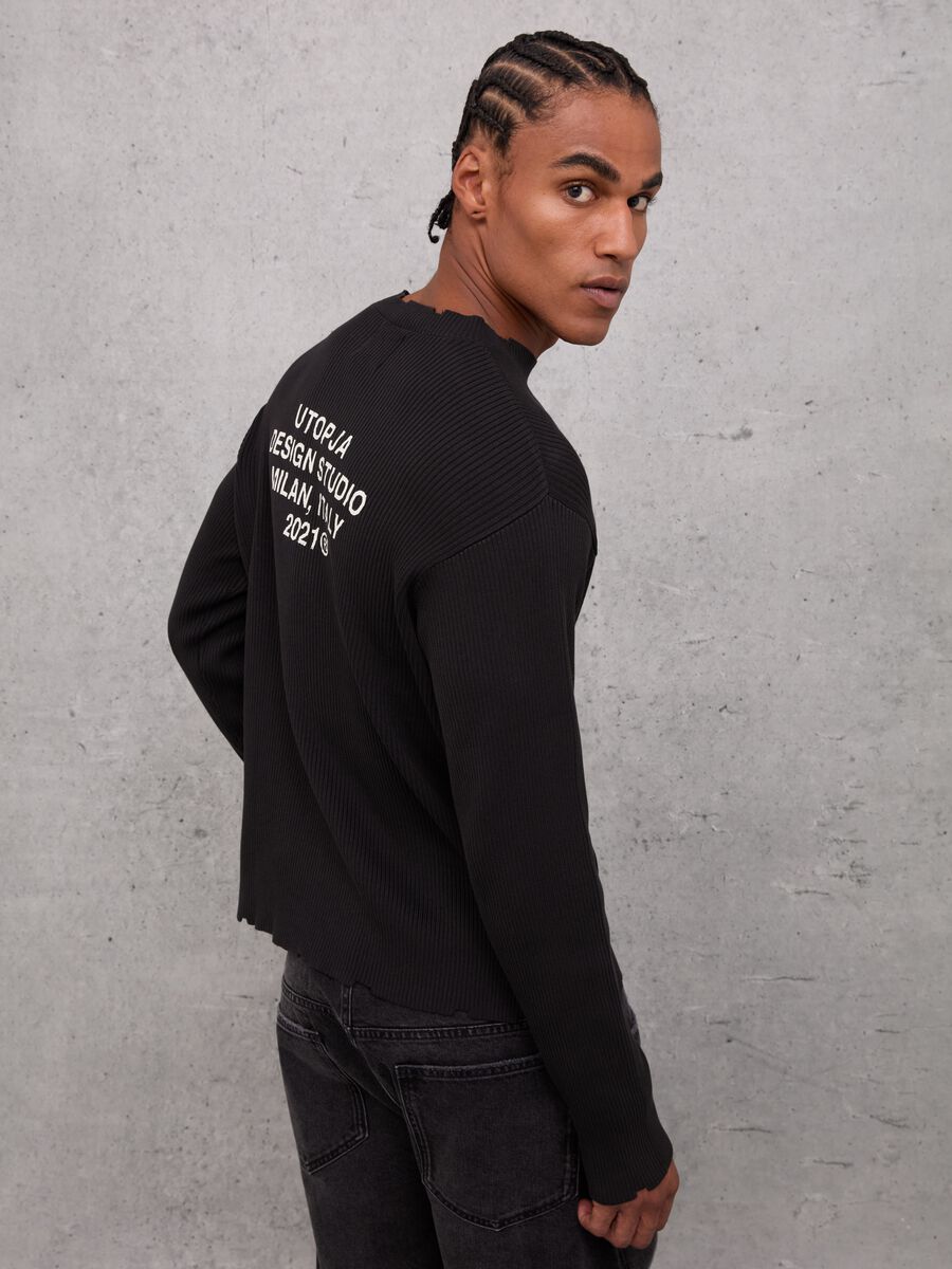 Light Knit Crewneck Black_4
