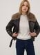 Dark brown regular-fit jacket with statement collar_0