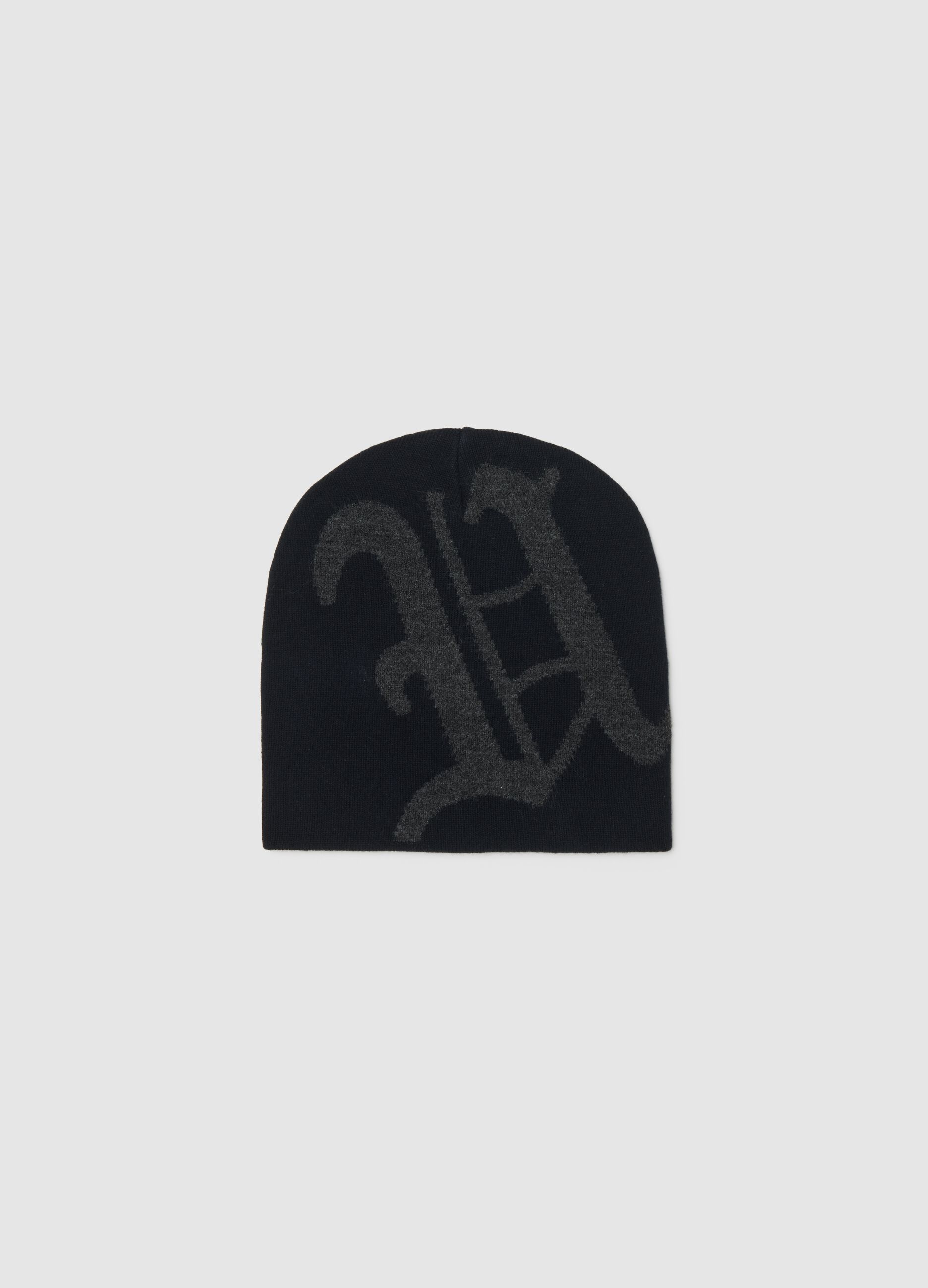 Graphic Black Beanie