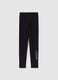 Girls' black stretch cotton leggings with skinny fit_3