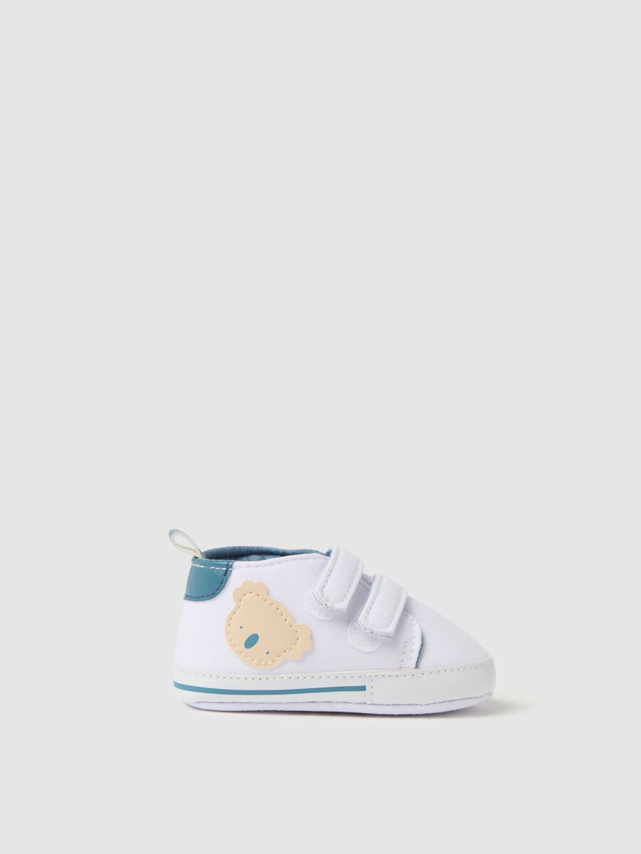 Cotton shoes with panda patch_0