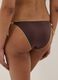 Brown stretch bikini bottoms with contrast tie sides_2