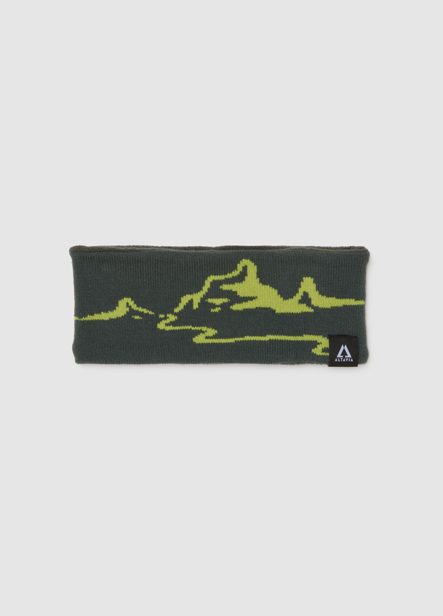 Jacquard headband with contrasting graphic pattern ALTAVIA WITH DEBORAH COMPAGNONI