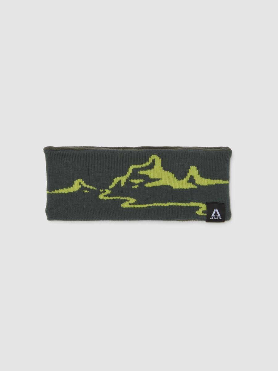 Jacquard headband with contrasting graphic pattern ALTAVIA WITH DEBORAH COMPAGNONI_0
