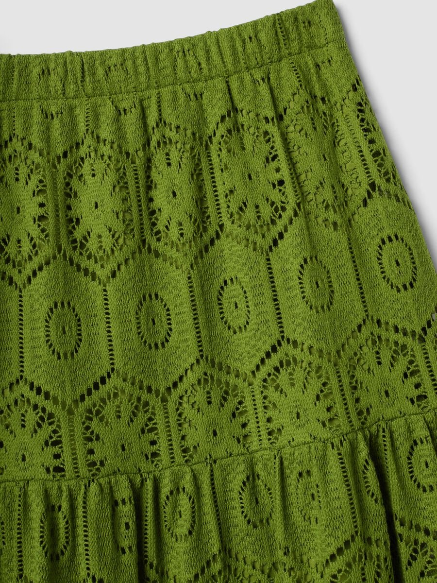 Green maxi skirt with elasticated waist_1