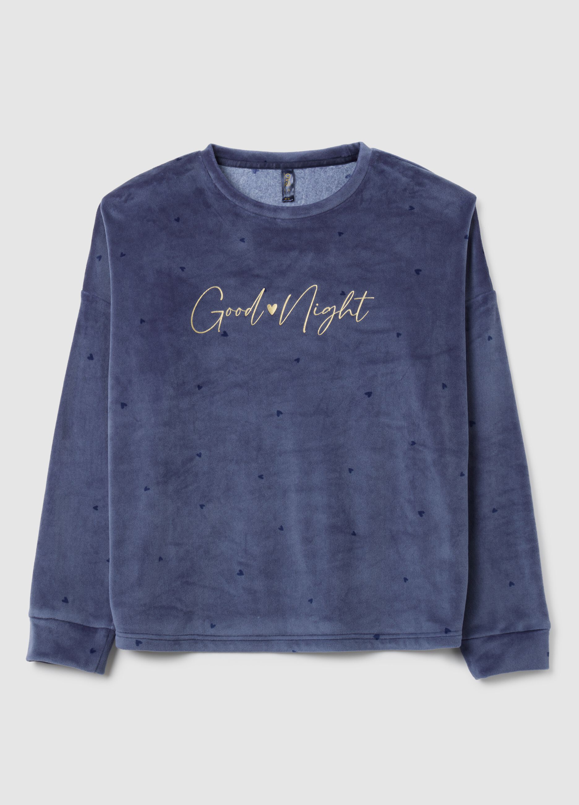 Blue stretch fabric sweatshirt regular fit
