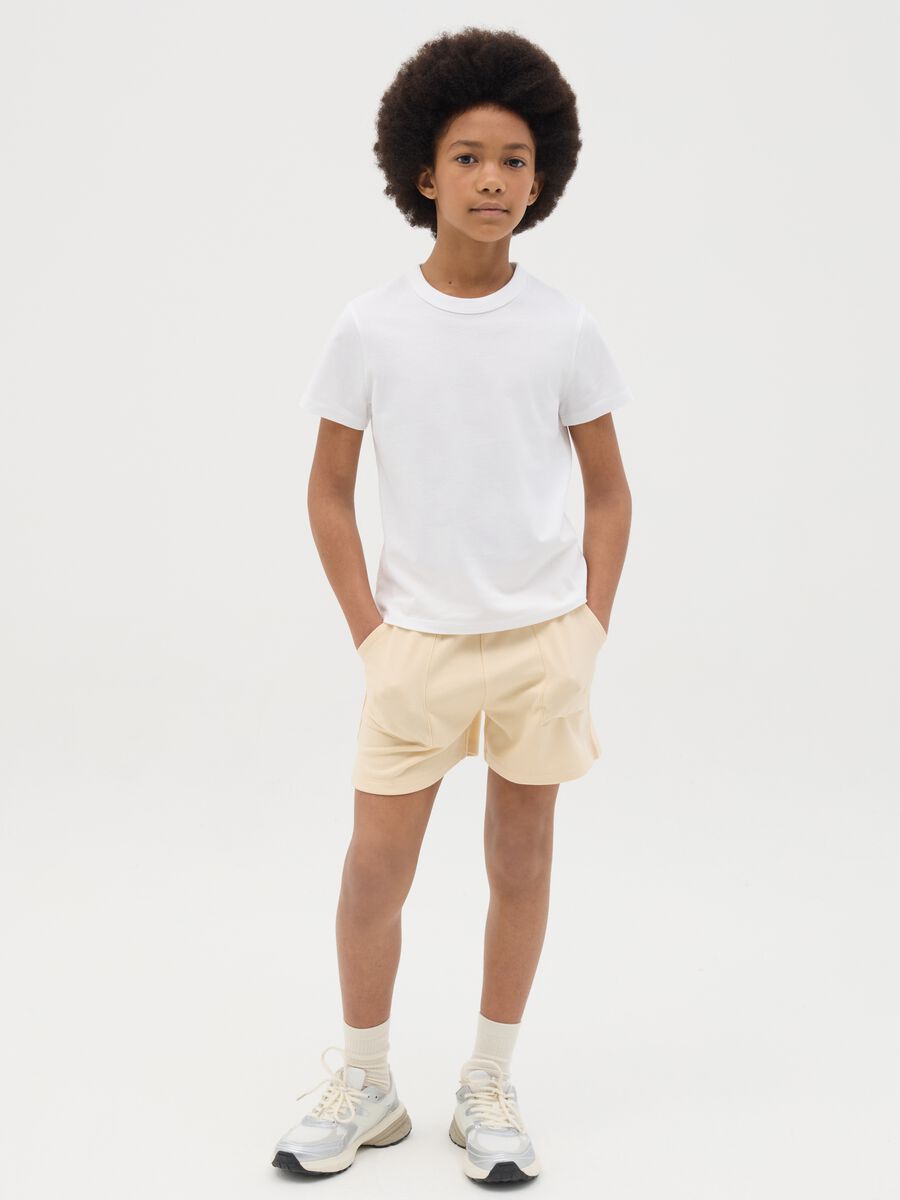 Beige Cotton Shorts OVS Kids_0