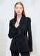 Black Faux Suede Blazer_3