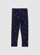 Girls' stretchy blue cotton leggings_1