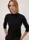Black viscose-blend high-neck jumper, regular fit_0