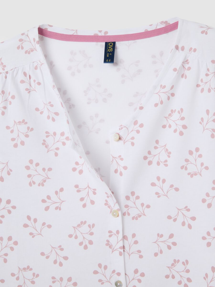 Camicia da notte bianca con stampa rosa_5