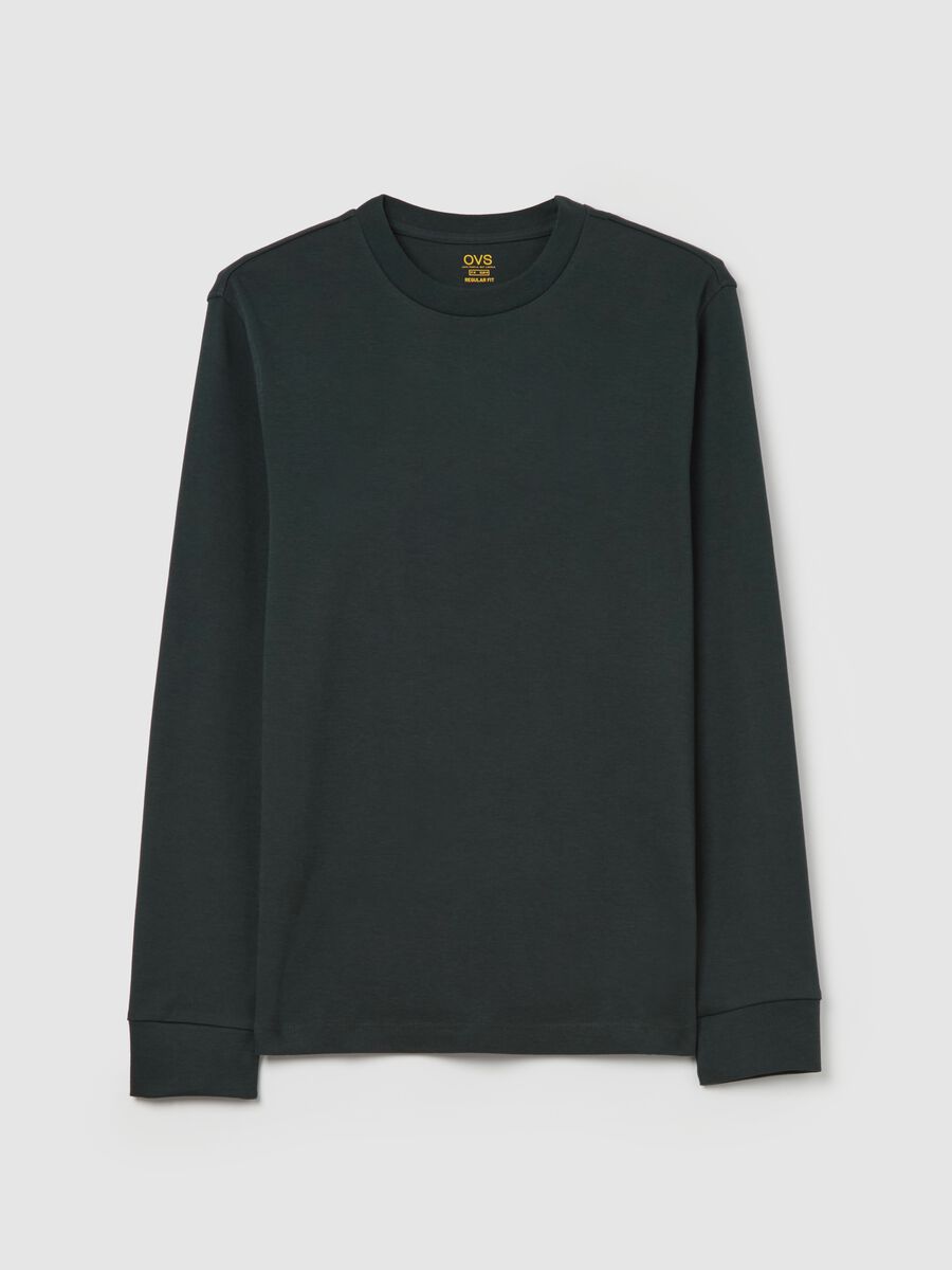 Cotton interlock T-shirt with round neck_4