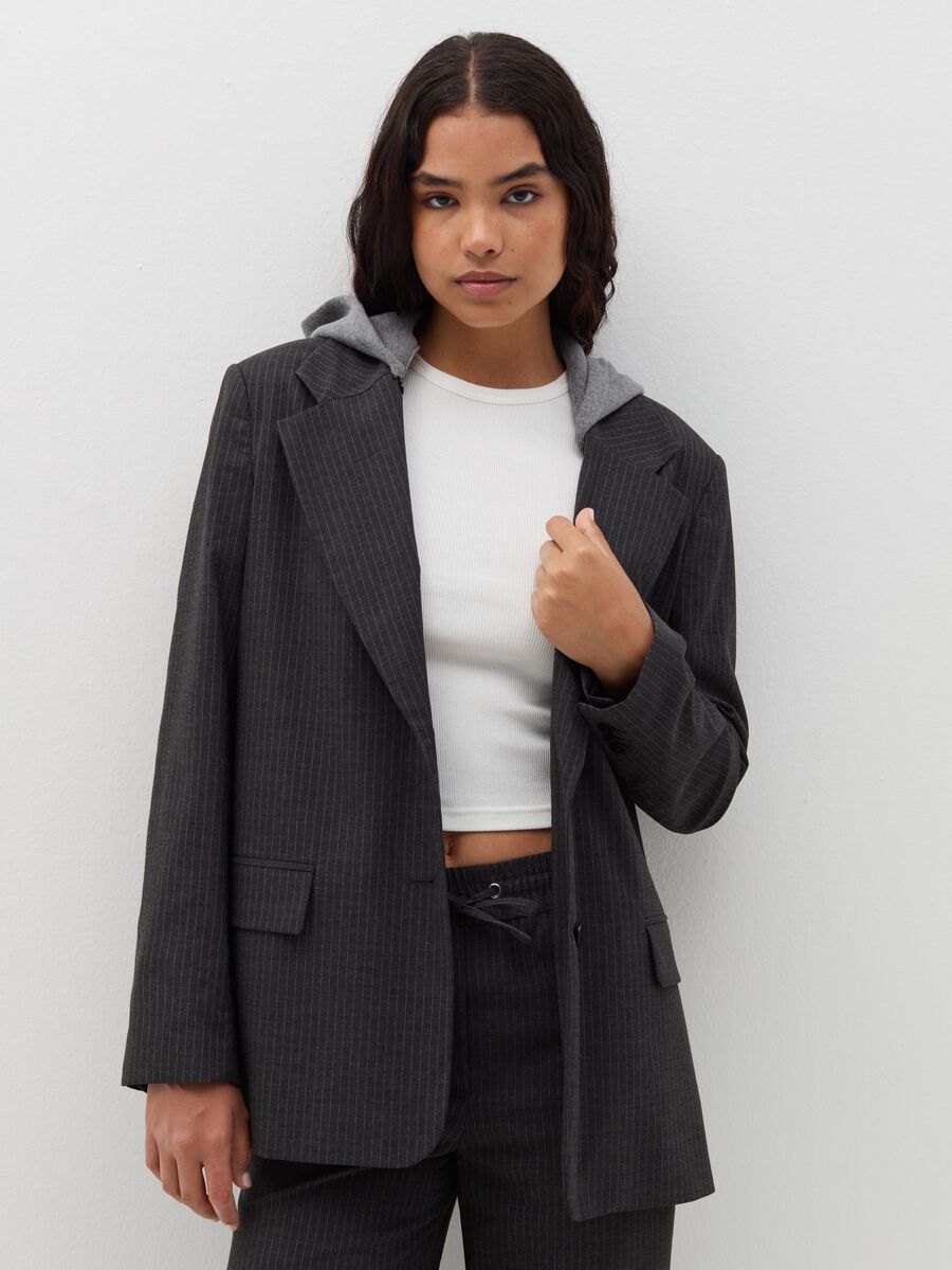 Blazer con cappuccio_0
