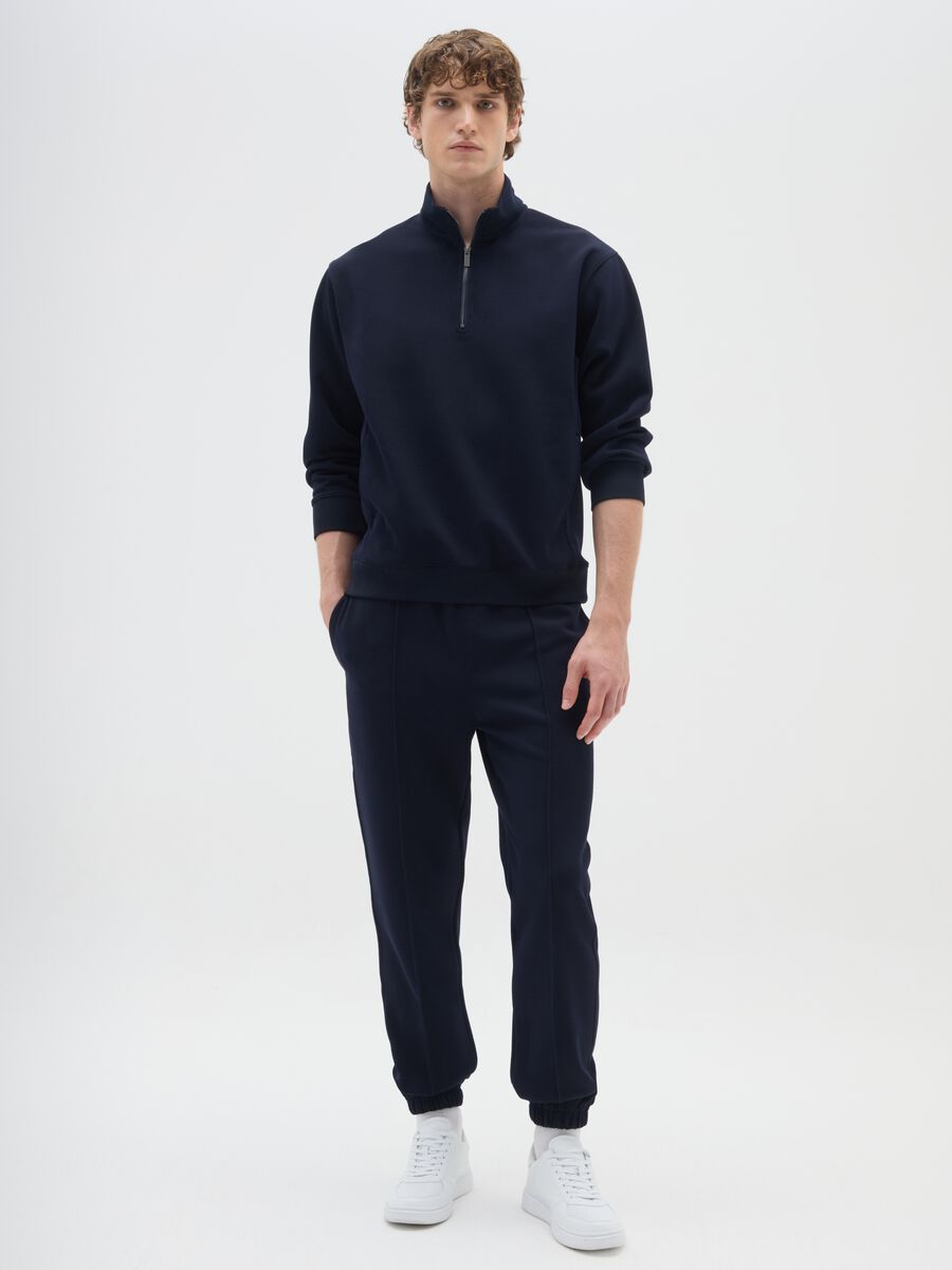 Blue Half-Zip Sweatshirt_1