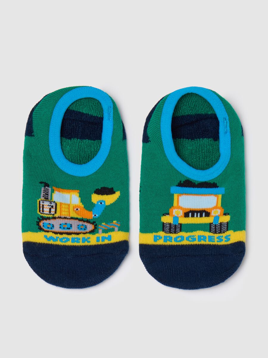Slipper socks with work machinery design_0