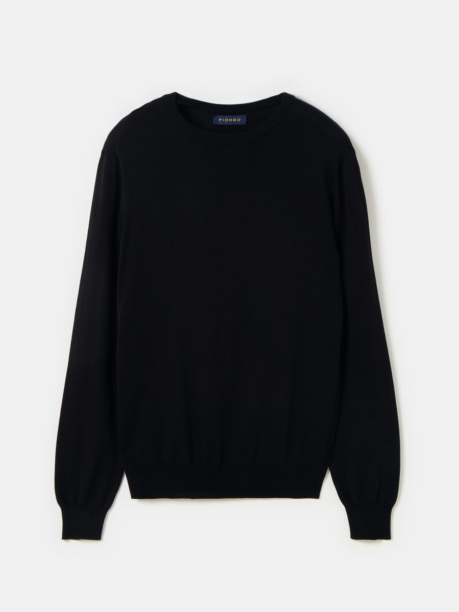 Cotton pullover with round neck_3
