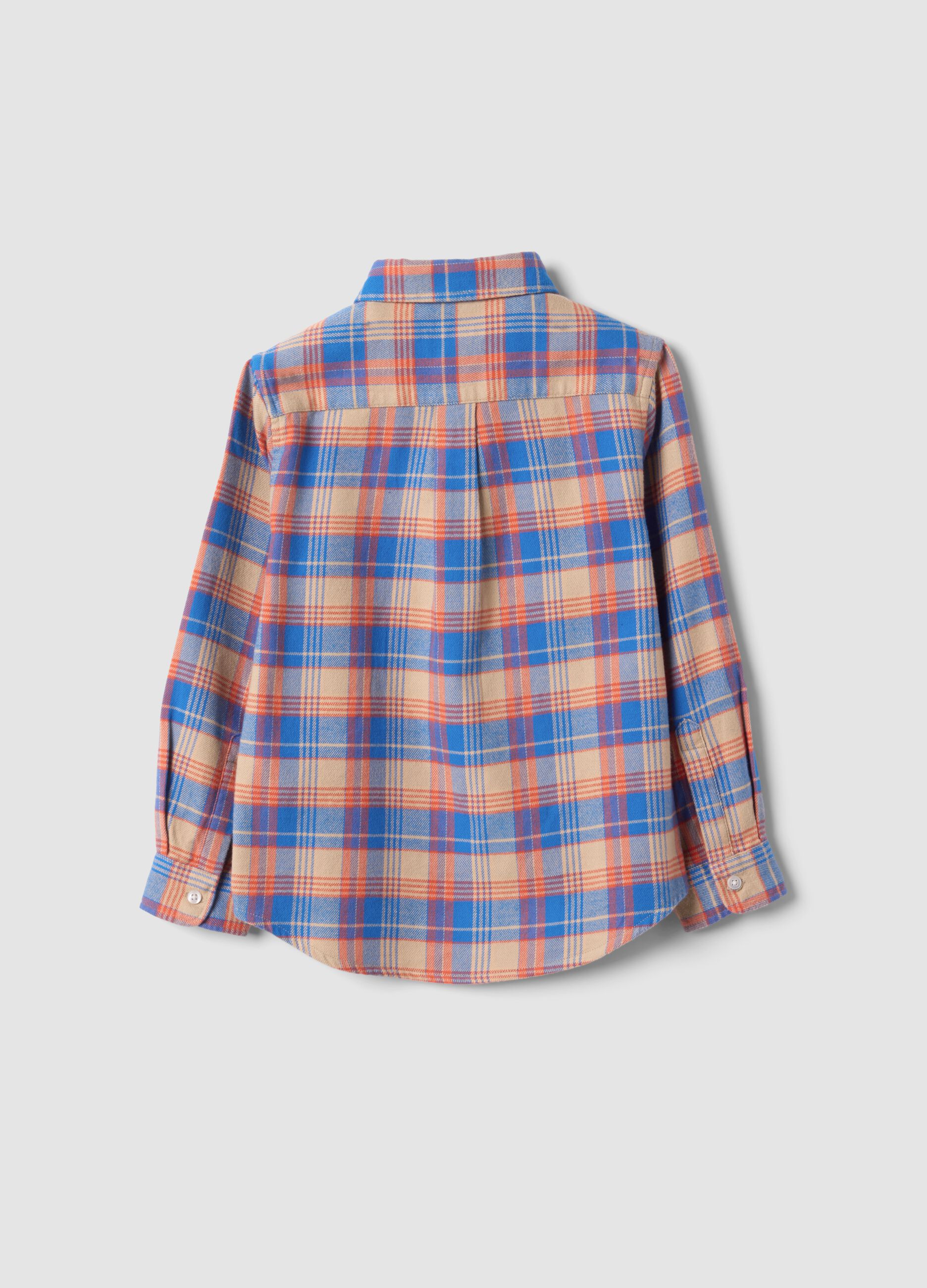 Camicia oxford multicolor a quadri in puro cotone regular fit