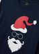 Regular fit blue Christmas pyjama top in pure cotton_1
