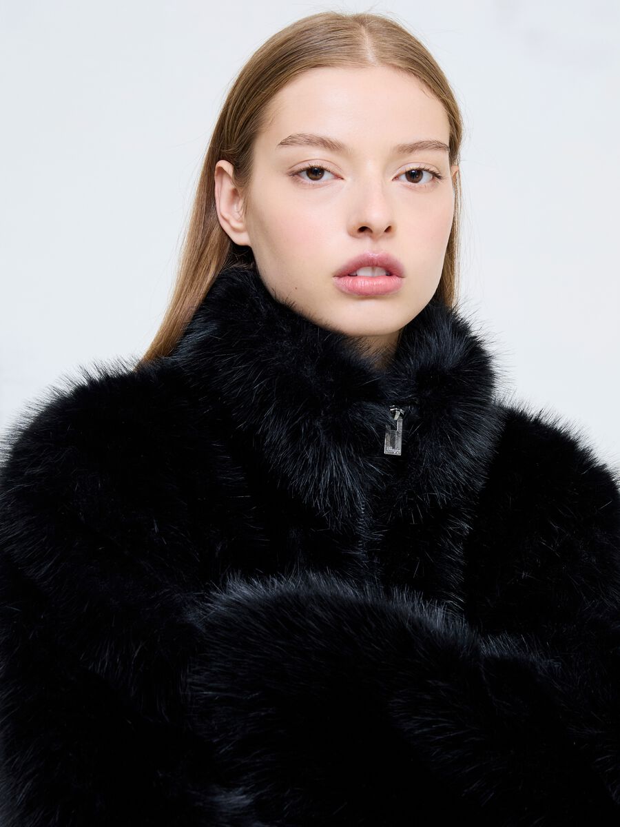 Faux Fur Jacket Black_3