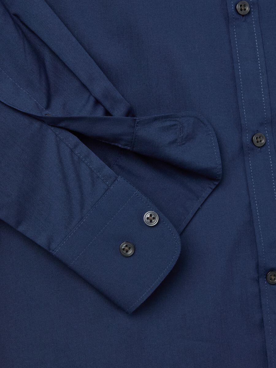 Slim-fit solid colour easy-iron shirt_5
