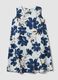 White stretch cotton dress with floral print, regular fit_4