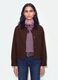 Bomber marrone in puro cotone con colletto a contrasto regular fit_0