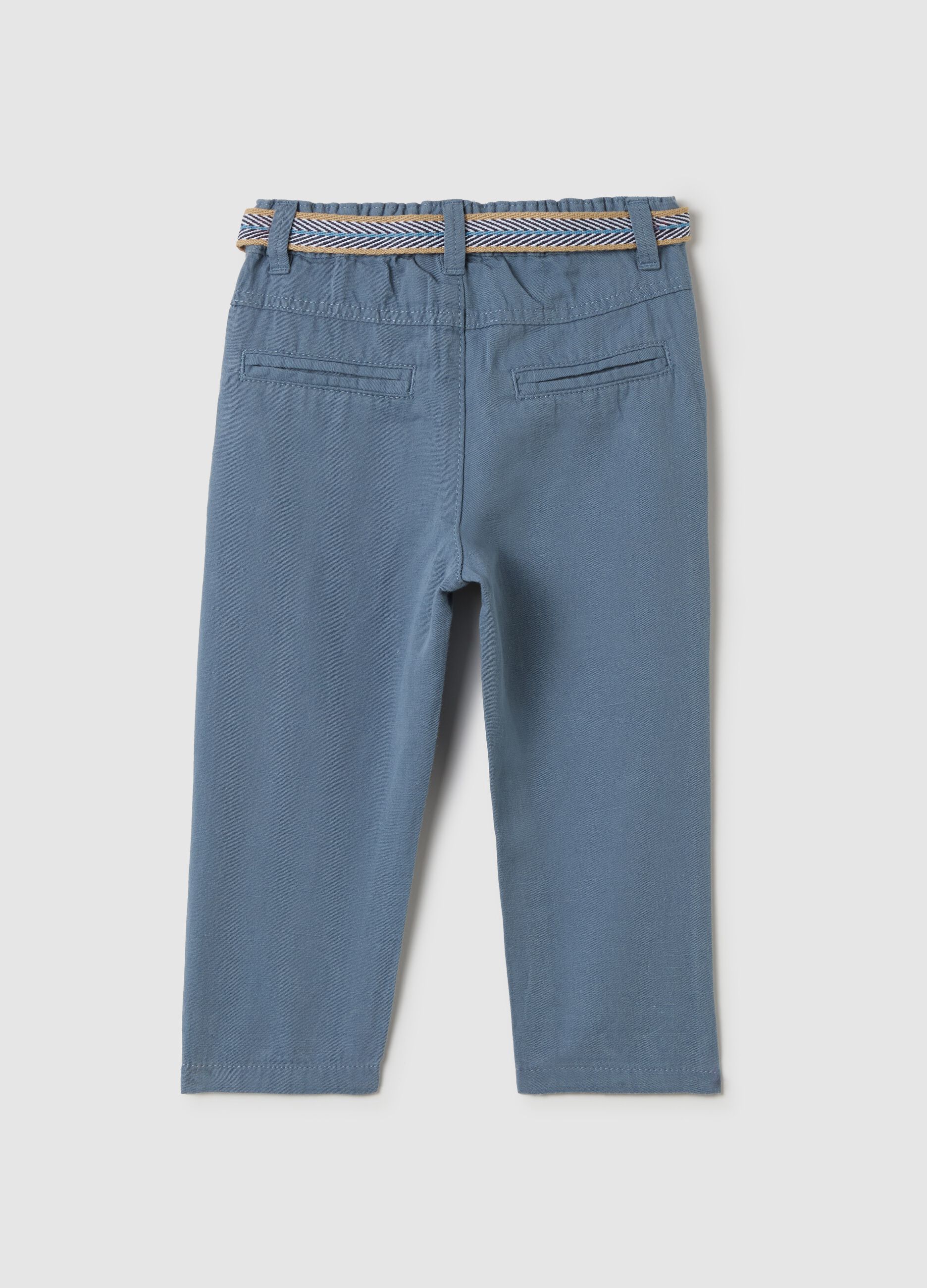 Chino trousers with belt