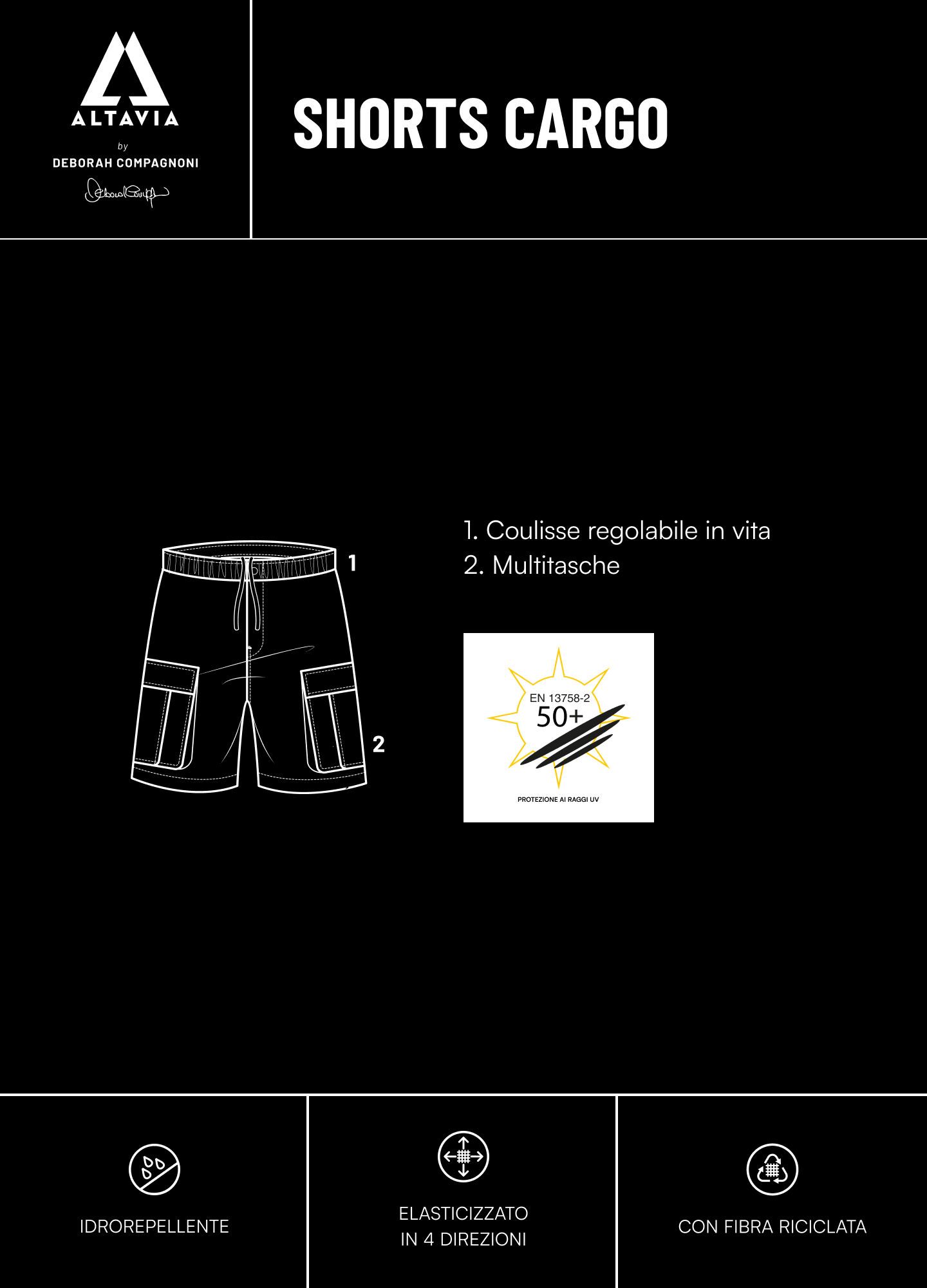 ALTAVIA WITH DEBORAH COMPAGNONI cargo Bermuda shorts with drawstring