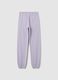 Girl's purple pure cotton regular fit trousers_1