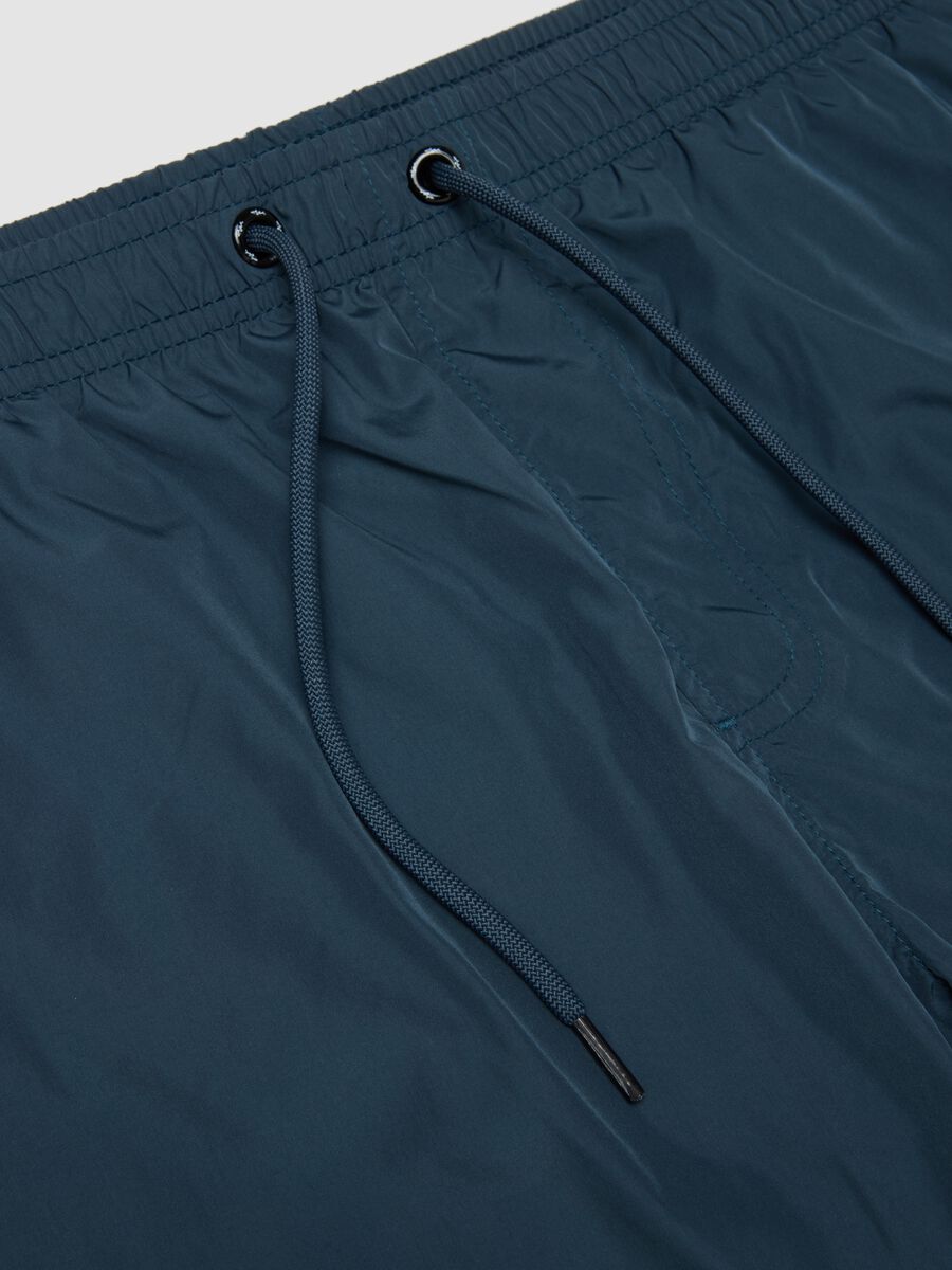 Boxer mare blu con vita elasticizzata e coulisse_1