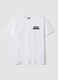 White short-sleeve pure cotton T-shirt, regular fit_0