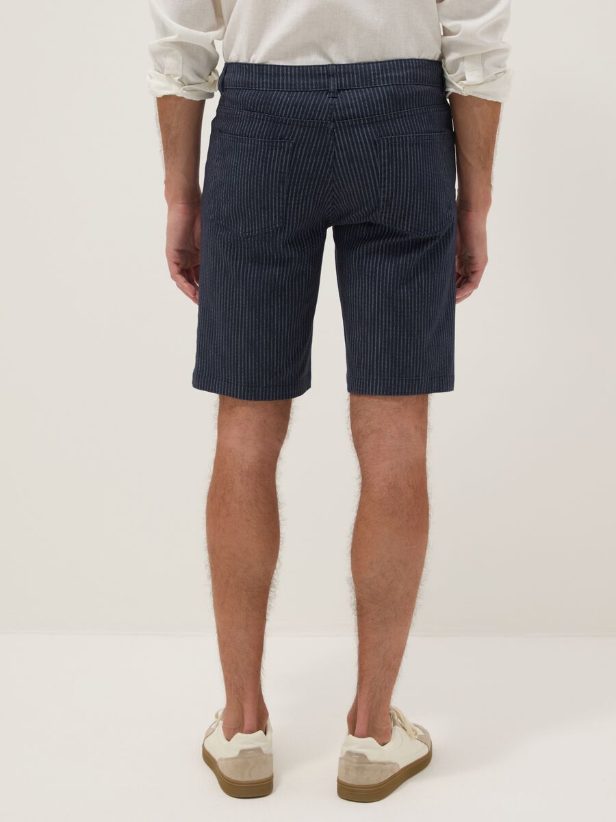 Blue stretch cotton shorts_3
