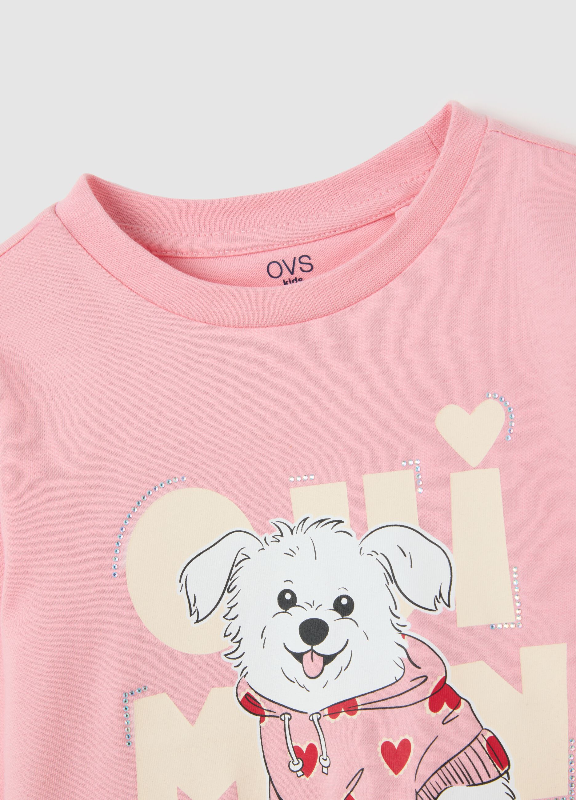 Girls' pink pure cotton regular fit top