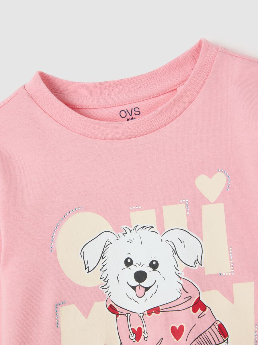 Girls' pink pure cotton regular fit top_2