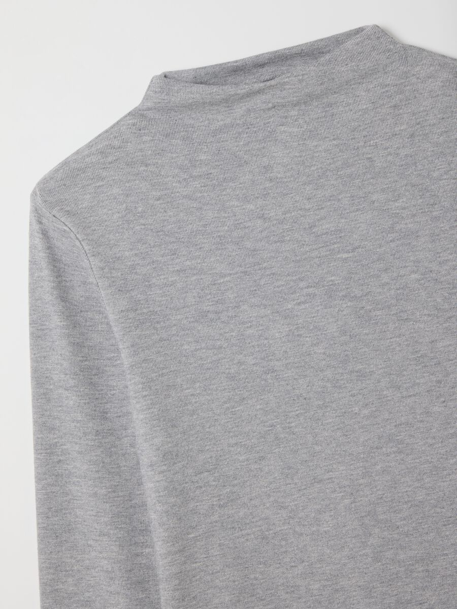 Grey regular fit long sleeve shirt_5