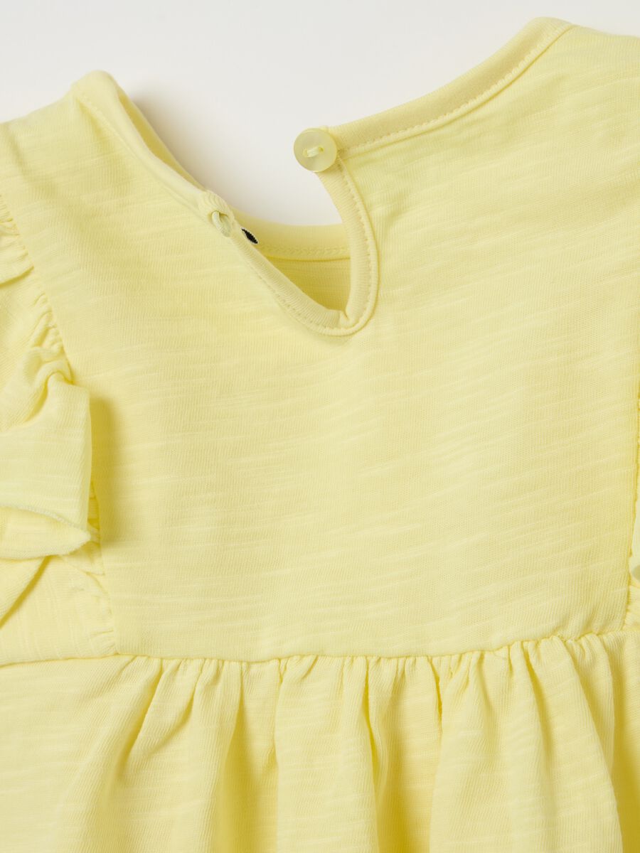 Cotton T-shirt with flounce_3