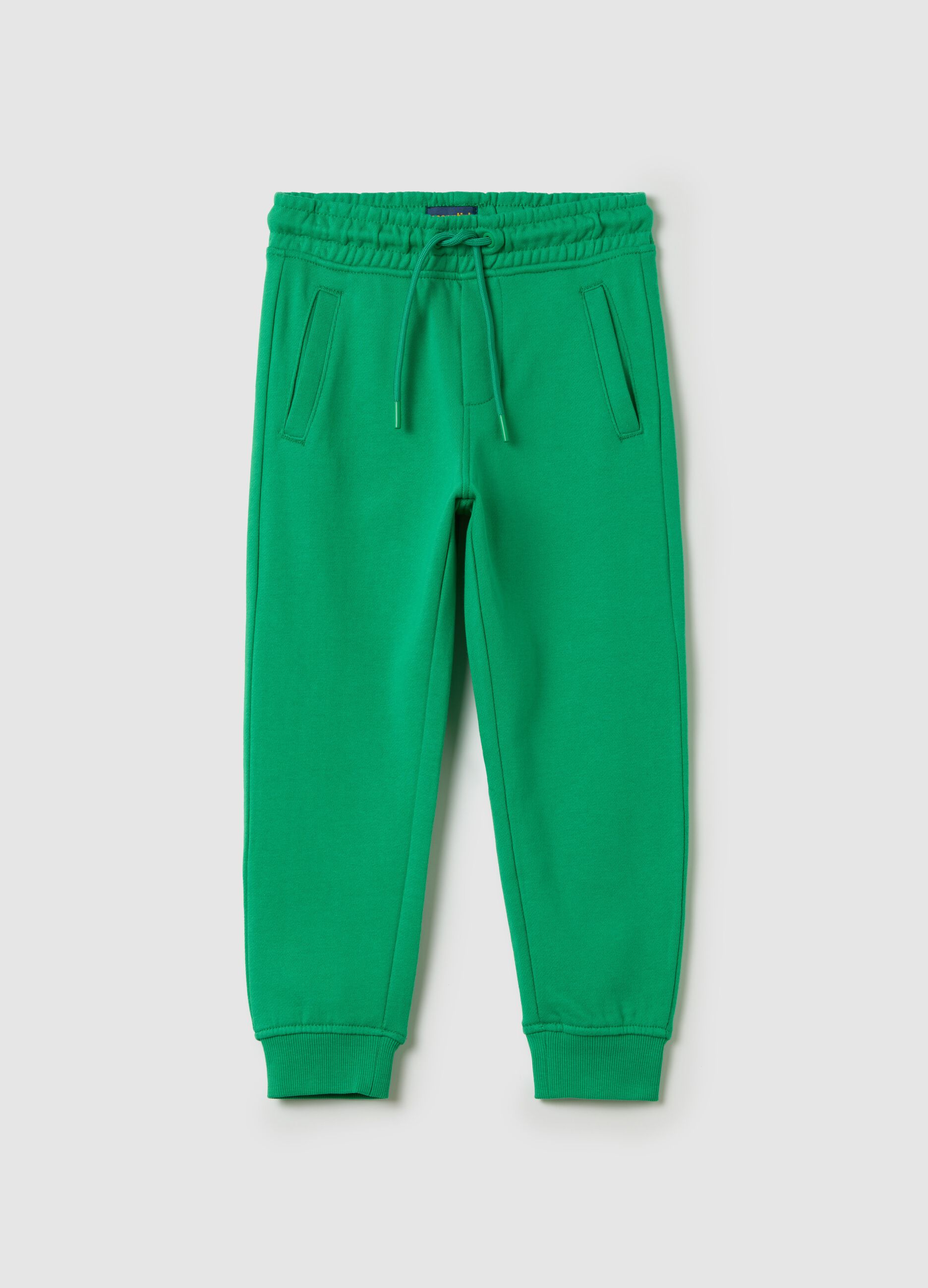 Fleece joggers with drawstring
