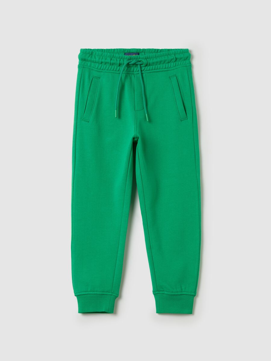Fleece joggers with drawstring_0