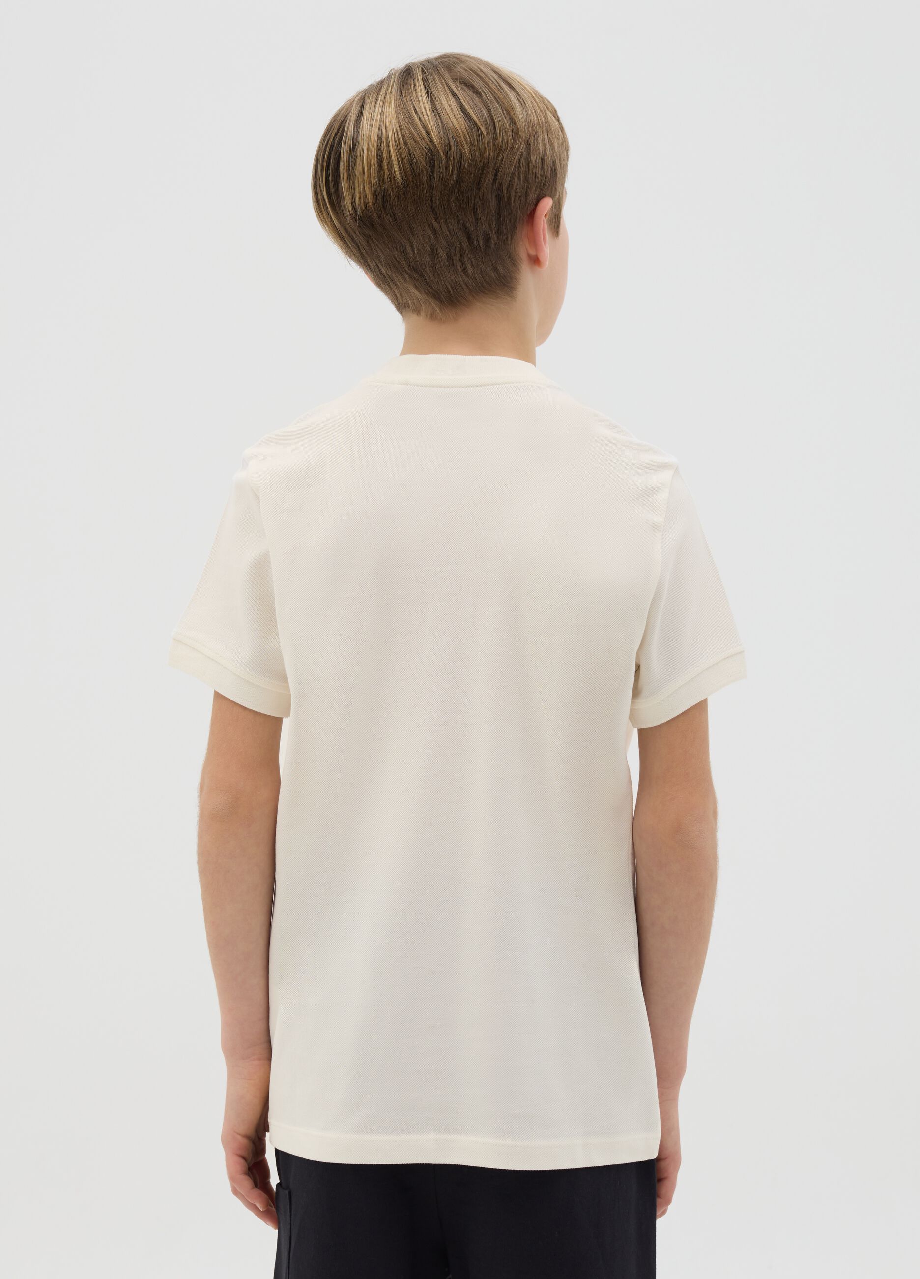 Short Sleeve Polo in Pure Cotton