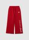 Red cotton blend regular fit trousers with Chicago Bulls print_4