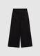 Girls' Black Flare Trousers in Pure Cotton_4