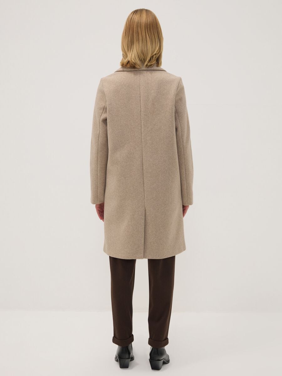 Cappotto cammello regular fit con rever e bottoni_3
